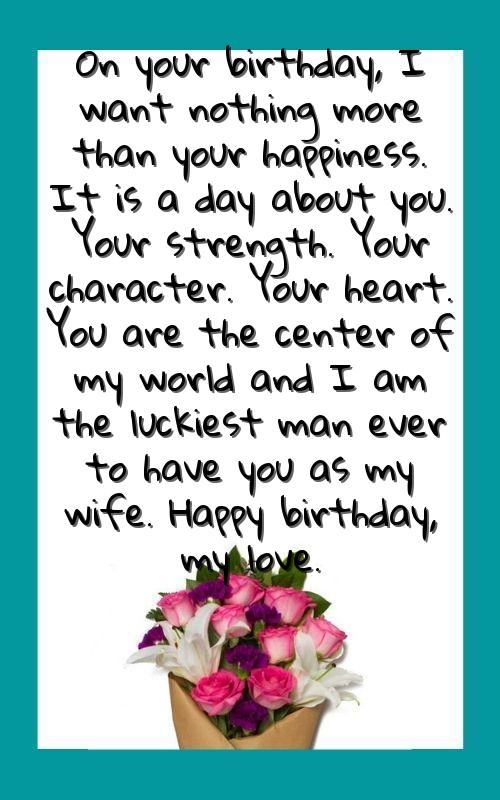 happy birthday wishes for wife to be